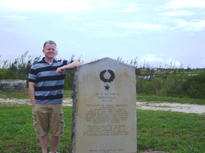 Greg with Indianola Site Marker